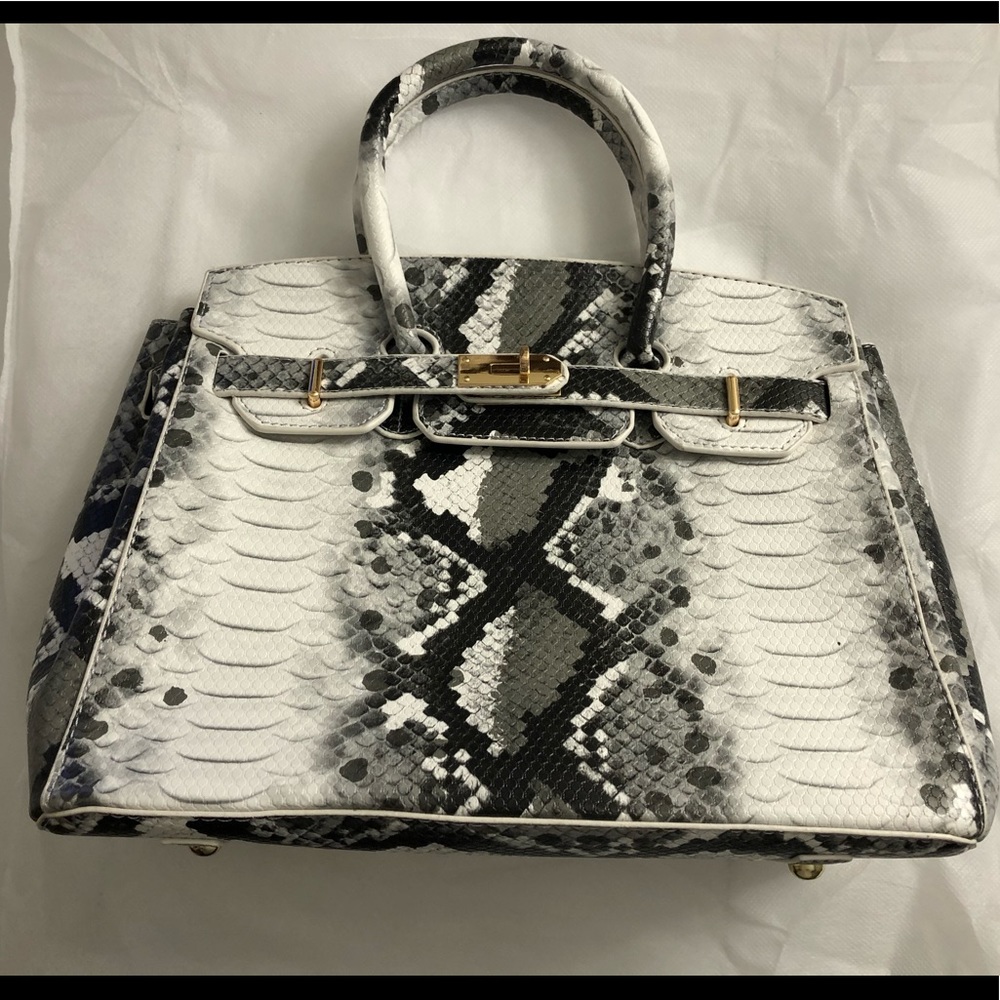 Snakeskin Satchel Bag